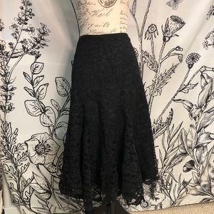 Liz Claiborne black skirt lace detailing!
